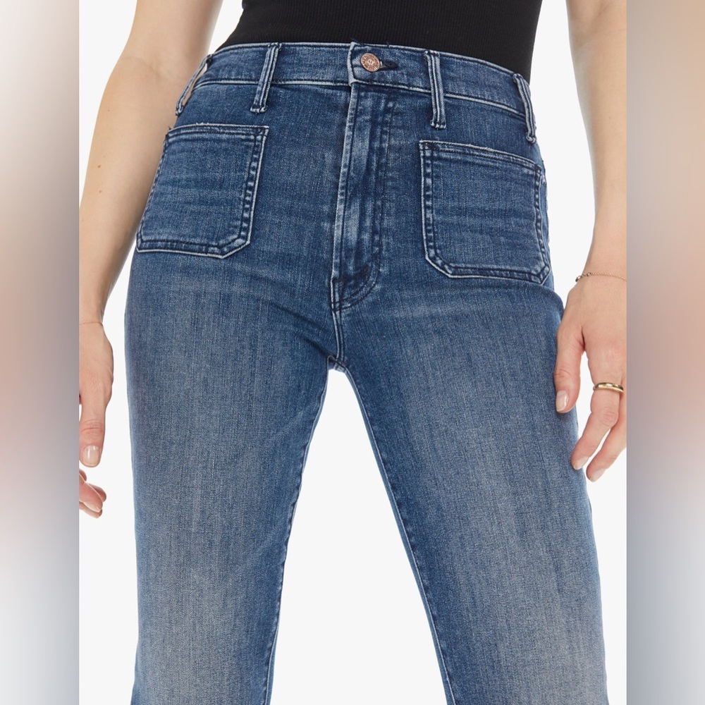 MOTHER Patch Pocket Ankle Fray. Size 27